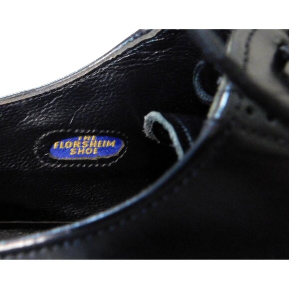 Florsheim Royal Imperial Wingtip Oxford Dress Shoes Mens Size 9E Black Leather - Picture 9 of 11